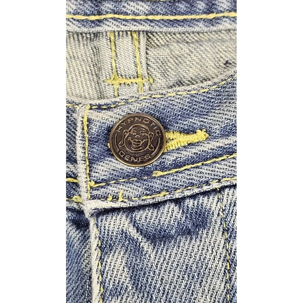 Hypnotic Genes Jeans Mens 40x30. Vintage Y2K Baggy Hip Hop‎ Blue Denim.